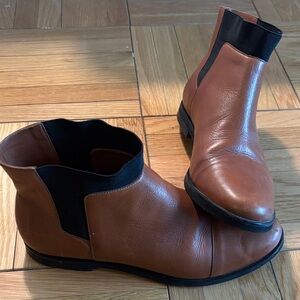 Bernardo Tan Leather Ankle Boots